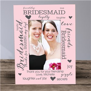 Personalized Bridal Party Picture Frame