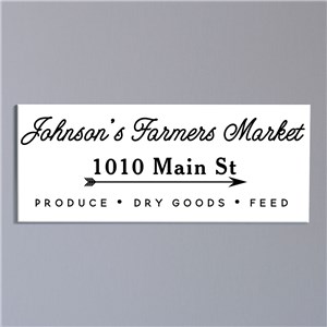 Personalized Farmers Market Address Sign
