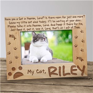Have You a Cat in Heaven Wood Picture Frame