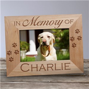 Personalized In Memory of Pet Wooden Picture Frame