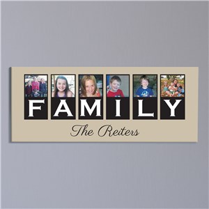 Personalized Family Photo Canvas - 1 line Custom Message