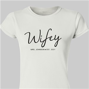 Personalized Wifey Womens Fitted T-Shirt