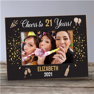 Personalized Birthday Cheers Wood Frame