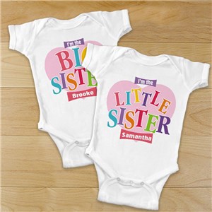 Personalized Little Sister Infant Apparel