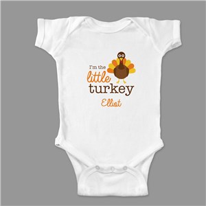 Personalized Little Turkey Infant Apparel
