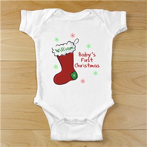 Personalized First Christmas Infant Apparel