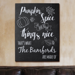 Pumpkin Spice Family Wall Canvas