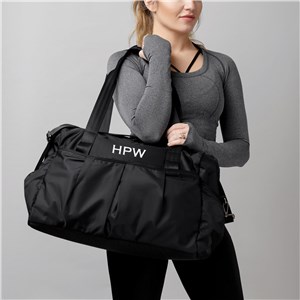 Embroidered Initials Nylon Sports Duffel