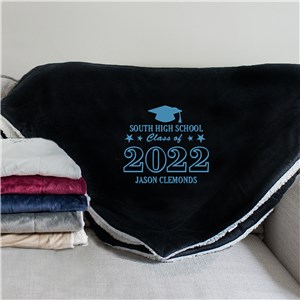 ersonalized Class Of...Embroidered Sherpa Blanket