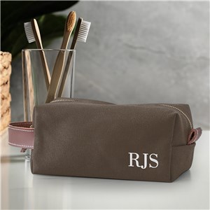 Embroidered Initials Canvas Dopp Kit