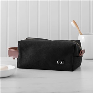 Embroidered Initials Canvas Dopp Kit