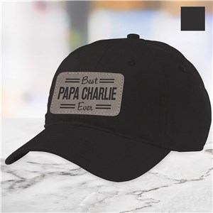 Personalized Best Ever with Lines Baseball Hat with Patch