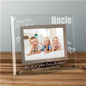 Engraved World's Coolest Glass Picture Frame
