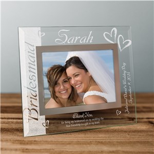 Bridesmaid Glass Picture Frame