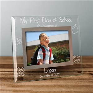 My First Day of School Personalized Glass Frame