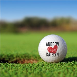 Personalized I Love Golf Ball Set
