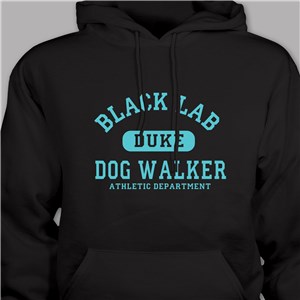 Personalized Dog Walker Athletic Dept. Hooded Sweatshirt
