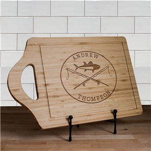 Engraved Fishing Poles Cutting Boards