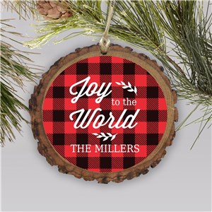 Personalized Joy To The World Round Barky Ornament