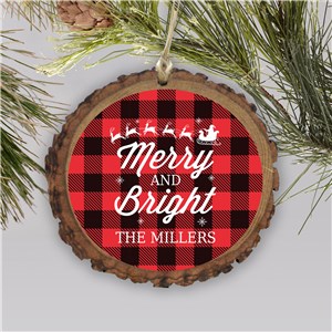 Personalized Merry and Bright Ornament