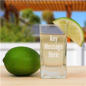 Personalized Any Message Block Square Shot Glass