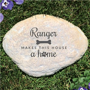 Engraved Makes this house a home Large Garden Stone