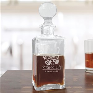 Engraved Retired Life Luxe Decanter