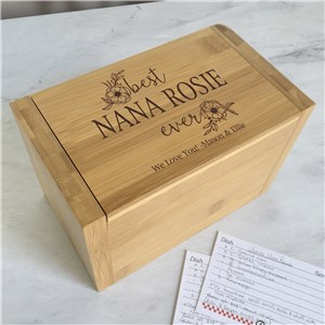 Engraved Best Ever Recipe Box