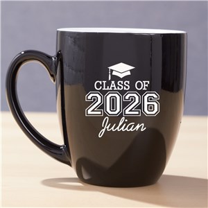 Engraved Cap Above Class of Bistro Mug - Black