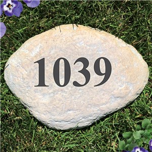 Engraved Address Garden Stone