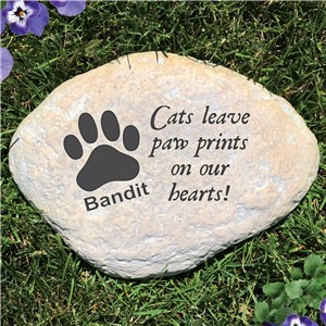Engraved Cat Memorial Garden Stone