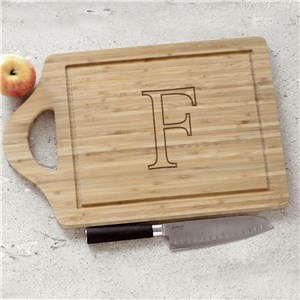 Monogrammed Bamboo Cheese Cutting Carving Board