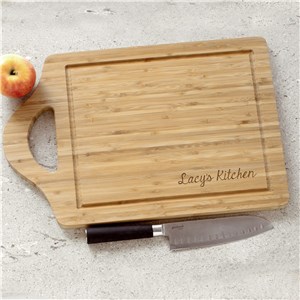 Engraved Family Name Bamboo Carving Board
