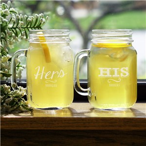 Couple Set of Mason Jars