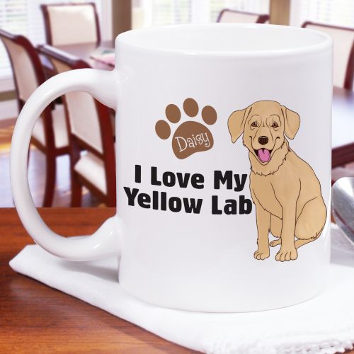 Personalized I Love My Yellow Lab Mug