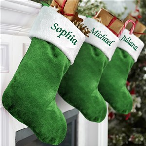 Festive Green Stocking