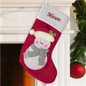 Personalized Festive Snowman Stocking