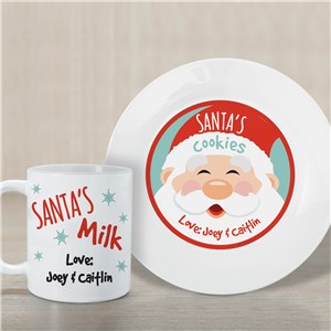 Personalized Cookies for Santa Plate and Mug Set