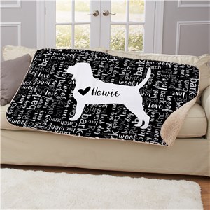 Personalized Dog Breed Sherpa Throw