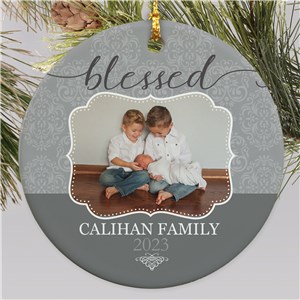Personalized Blessed Photo Ornament
