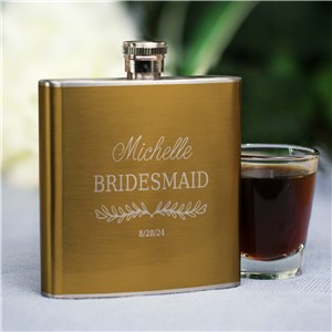 Personalized Bridesmaids Flask