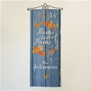 Personalized Home Sweet Home With Leaves Wall Hanging  