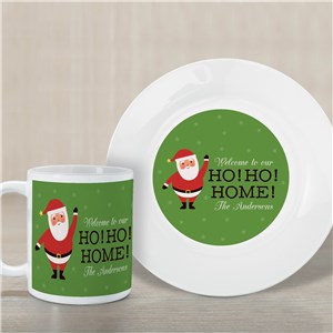 Personalized Ho Ho Home Plate And Mug Set