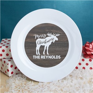 Personalized Merry Christmoose Plate