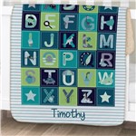 Personalized Baby Boy Alphabet Sherpa Blanket U13529114