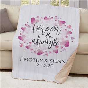 Personalized Forever And Always Sherpa Blanket