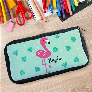 Personalized Flamingo Pencil Case