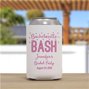 Personalized Bachelorette Bash Can Cooler