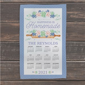 Personalized Happiness is Homemade Kitchen Dish Towel