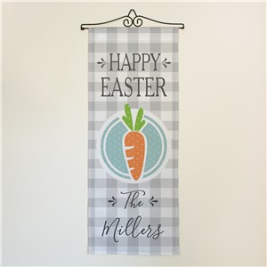 Personalized Happy Easter Carrot Wall Hanging